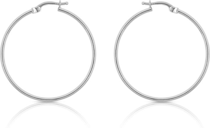 Actual product image Muau Creoles (750/18K white gold)