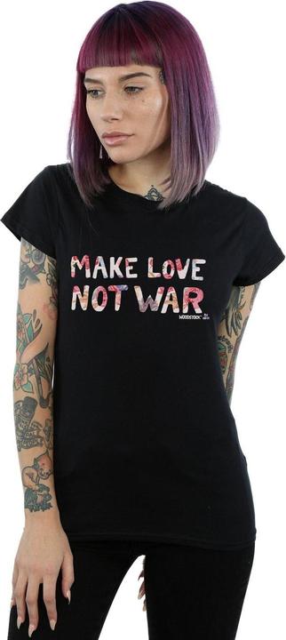 Immagine prodotto Woodstock Make Love Not War Floral Maglietta Donna (M)