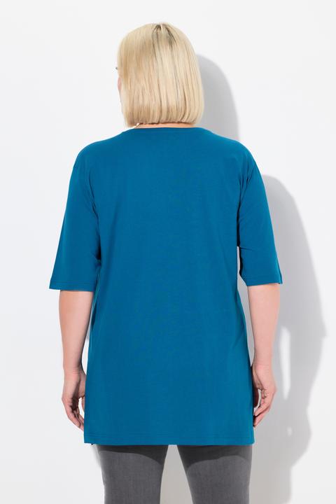 Actual product image Ulla Popken Basic V-Neck Relaxed Fit Short Sleeve Tee (60)