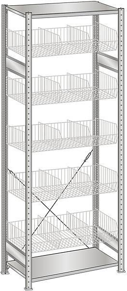 Produktbild Schulte Lagertechnik Drahtgitterkorb-Steckregal, verzinkt
