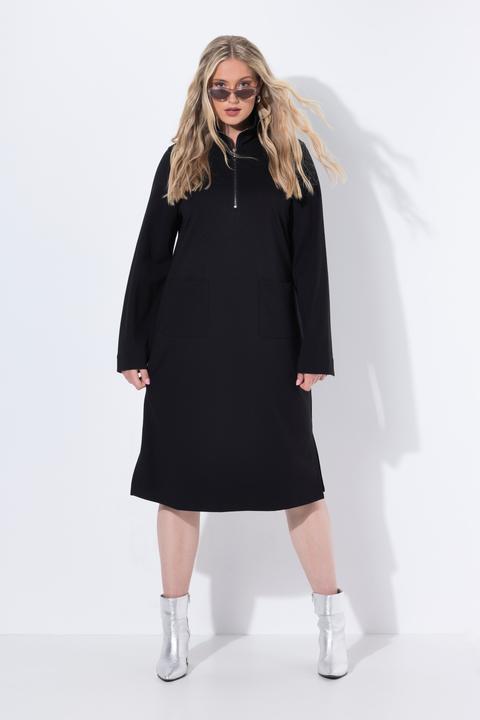 Produktbild Ulla Popken Kleid, Troyerkragen, Langarm, Taschen (46, 48)