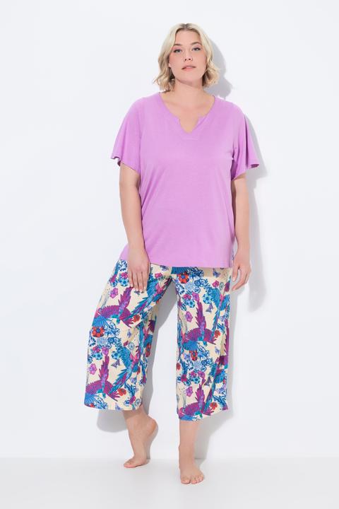 Produktbild Ulla Popken Pyjama, Papagei, Tunika-Ausschnitt, Halbarm (46, 48)