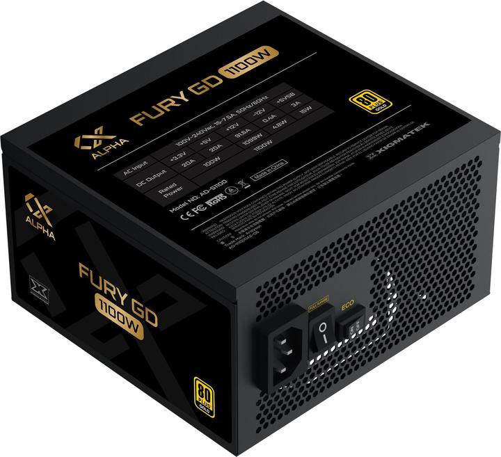Produktbild Xigmatek PC- Netzteil Fury 1100W Gold (1100 W)