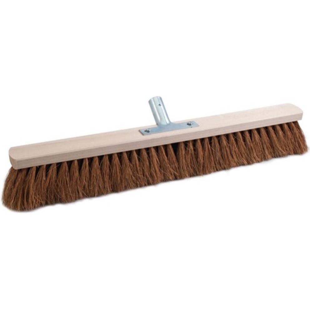 Sorex Besen Kokos Länge 600 mm mit Metallstielhalter Flachholz, Reinigungsutensil