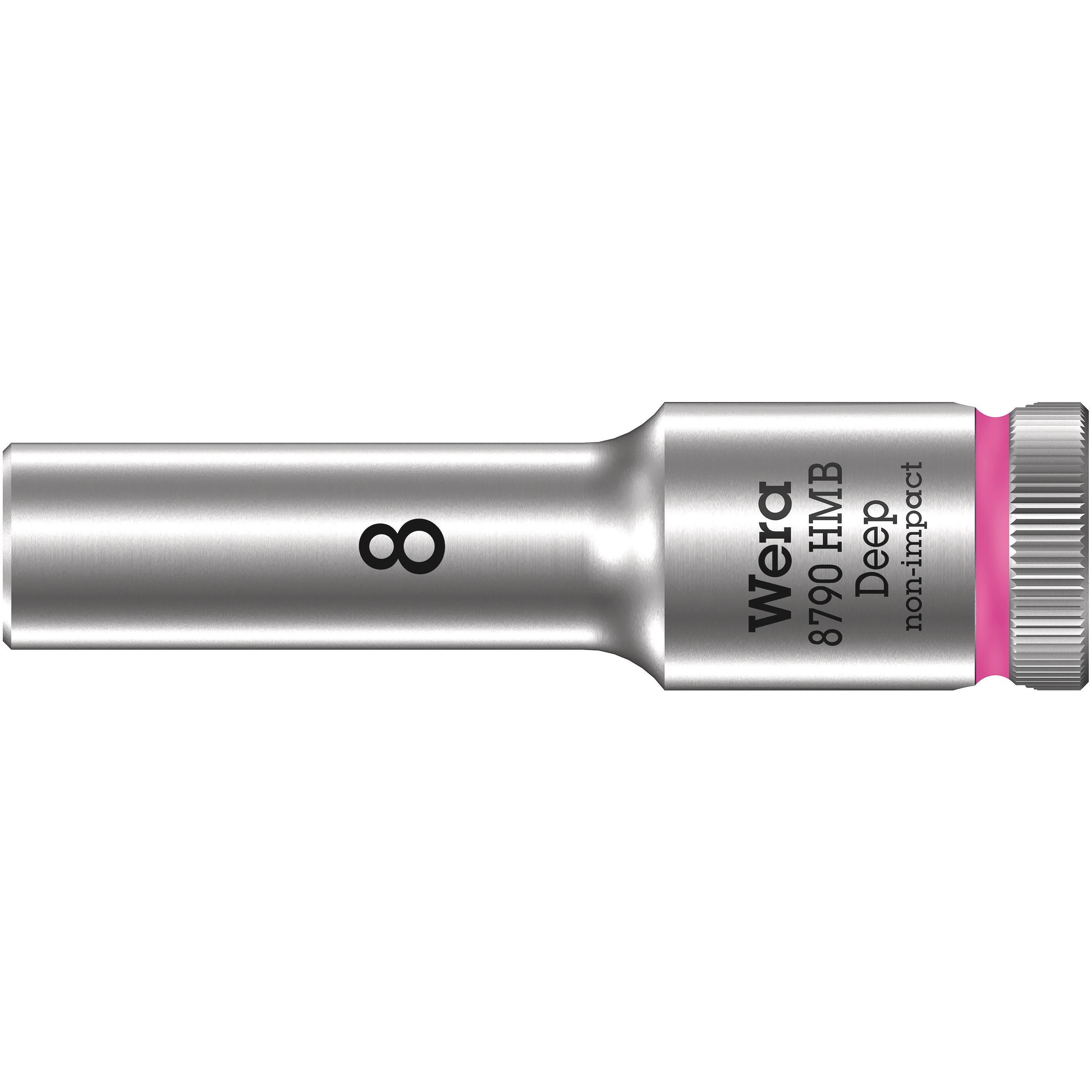 Wera, Steckschlüssel + Stecknuss, 8790 HMB Deep 8,0 (8 mm)