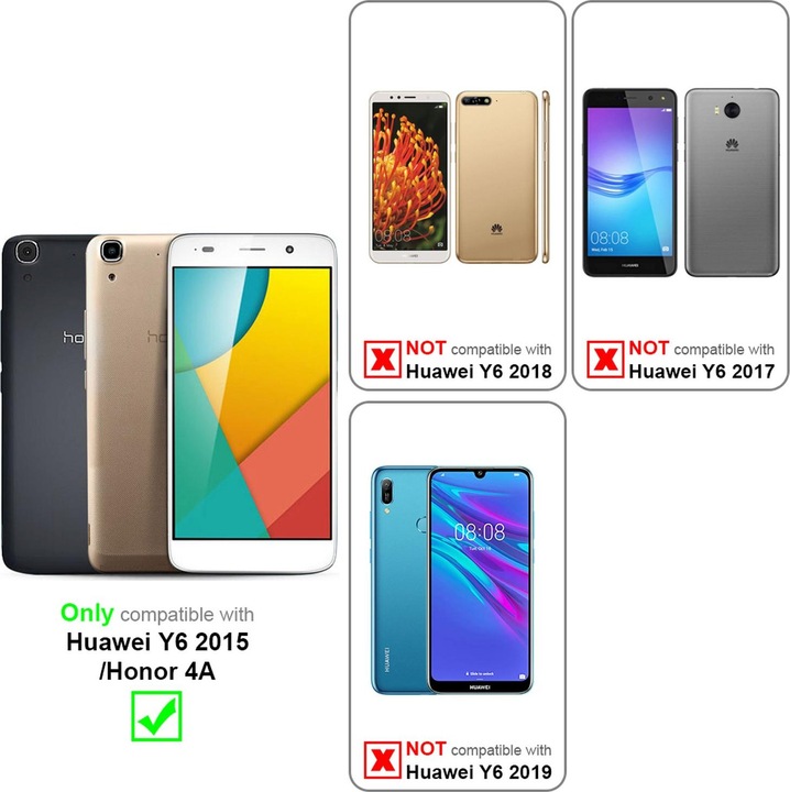 Actual product image Cadorabo Display protection glass (1 Piece, Honor 4A)