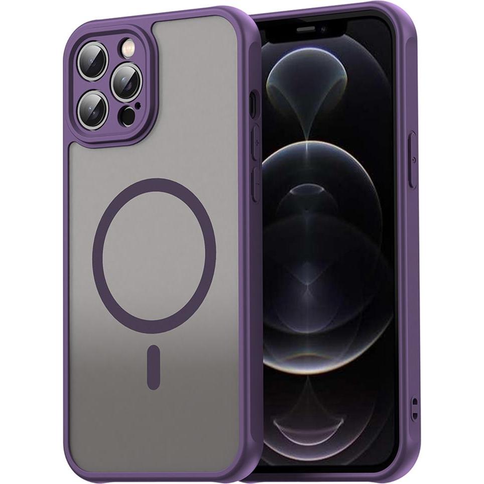 Techsuit - HaloFrost II MagSafe - iPhone 12 Pro Max - Purple (Apple iPhone 12 Pro Max), Cover smartphone, Viola