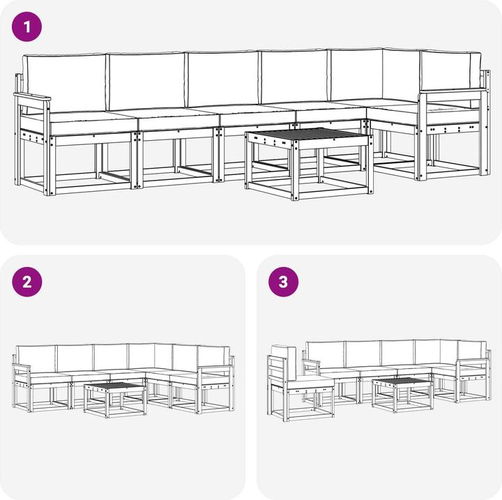 Produktbild vidaXL Outdoor-Sofa