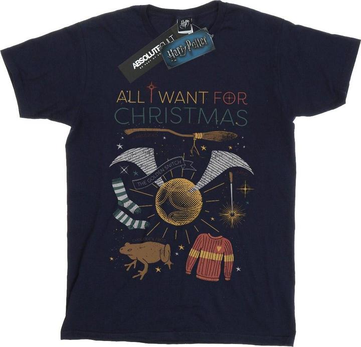 Actual product image Girls All I Want For Christmas Cotton T-Shirt (116)