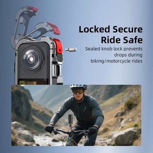 Actual product image Flymile Insta360 X5 Frame Extreme Aluminium Halterung