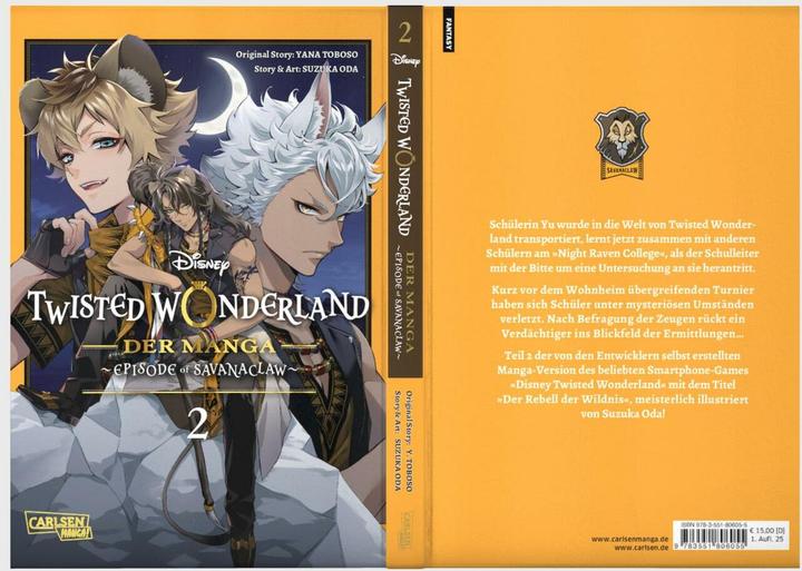 Actual product image Twisted Wonderland: The Manga - Episode of Savanaclaw 2 (German, Dorothea Everywhere, Suzuka Oda, Yana Toboso, 2025)
