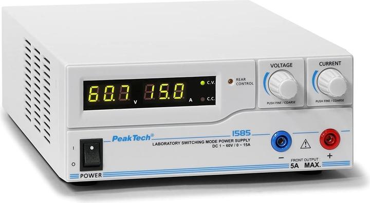 Produktbild Peaktech 1585 Labornetzgerät, 60 V, 15 + 5 A, fernsteuerbar über USB