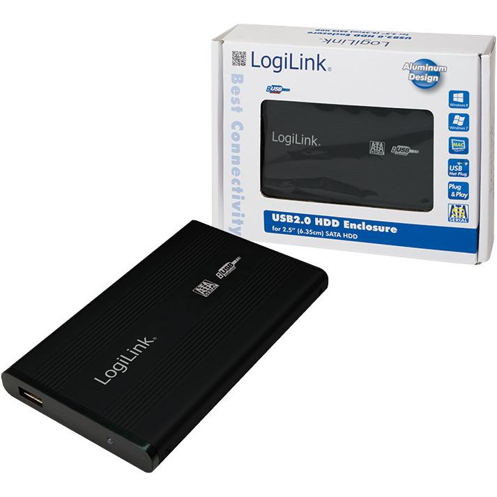 Thumbnail - LogiLink UA0041B (2.5"), Festplattengehäuse, Schwarz