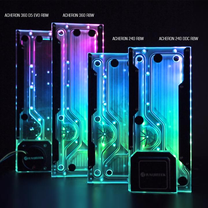 Actual product image Raijintek ACHERON 360 RBW Distro Plate - Acrylic, D-RGB