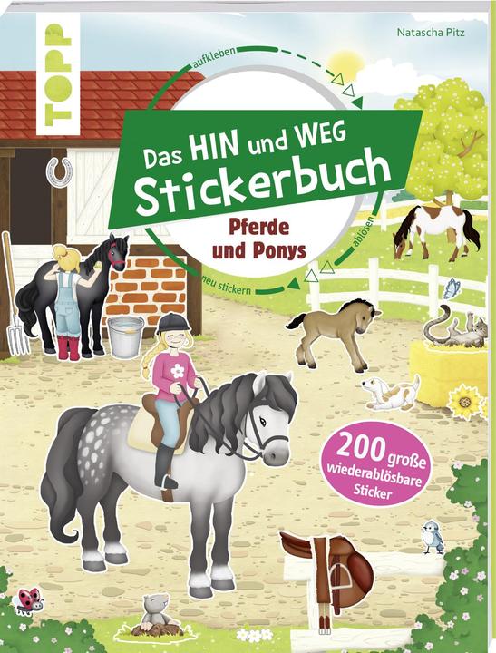 Produktbild Das Hin-und-weg-Stickerbuch. Pferde und Ponys (Deutsch, Natascha Pitz, 2018)