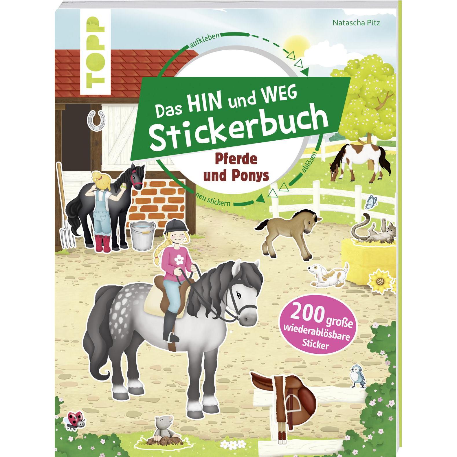 Das Hin-und-weg-Stickerbuch. Pferde und Ponys, Kinderbücher von Natascha Pitz