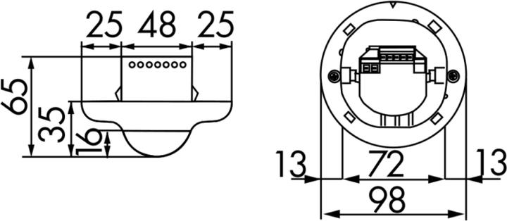 Actual product image BEG 92156 Presence detector PD2-S-UP RAL9010 (10 m)