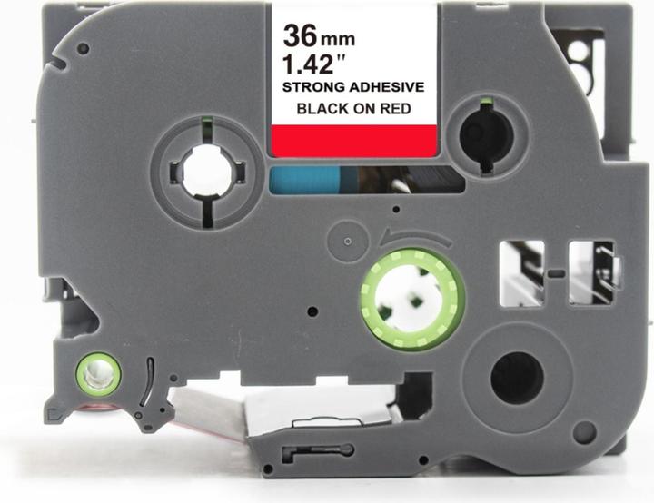 Immagine prodotto Hermex Alternatives Etikettenband zu Brother TZe-S461 Beschriftungsband (3.60 cm, Nero, Rosso)