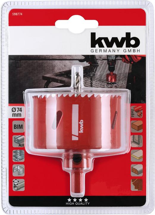 Produktbild kwb HSS BIM Lochsäge 74 mm (74 mm)