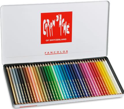 Produktbild Caran d'Ache Fancolor Farbstifte Metallschachtel (Mehrfarbig, 40 x)