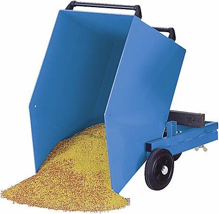 Actual product image eurokraft pro Tilting container for bulk material with solid rubber tyres, with forklift (250 l)