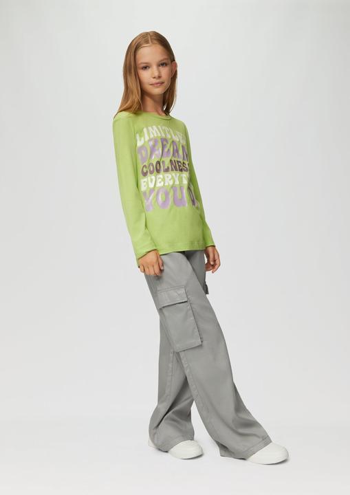 Produktbild S.Oliver T-Shirt Longsleeve im Loose Fit mit Frontprint (S)