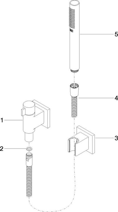 Produktbild Dornbracht Schlauchbrausegarnitur mit Einzelrosetten, mit Ventil, 27809985
