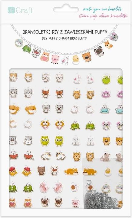 Dalprint DIY-Armbänder mit niedlichen Tieranhängern (19 cm, Metall)