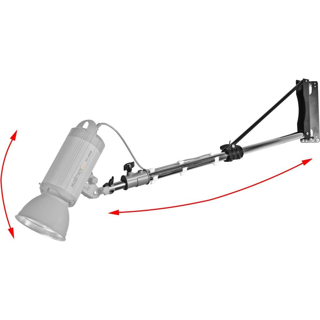 Thumbnail - Walimex pro pro Wand-Lampenstativ (215 cm, 4 kg), Lampenstativ, Schwarz