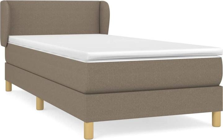 Produktbild VidaXL Boxspringbett Mit Matratze Stoff Taupe (200 x 200 cm)
