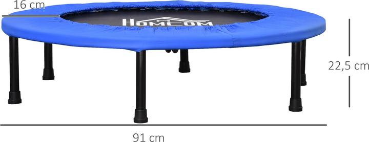Produktbild Homcom Fitness-Trampolin Stahl, Kunststoff Blau+Schwarz