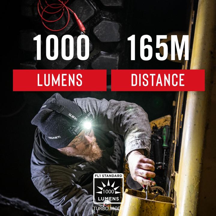 Produktbild Coast XPH30R wiederaufladbare Stirnlampe 1000 Lumen - Vending Pack (1000 lm)