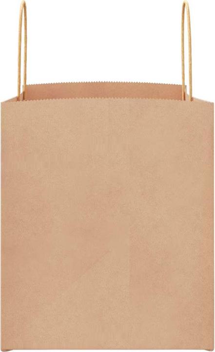 Produktbild vidaXL Kraftpapiertüten 250 Stk. mit Henkel Braun 32x22x24 cm Papiertüte (250x)