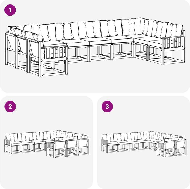 Produktbild vidaXL Outdoor-Sofa