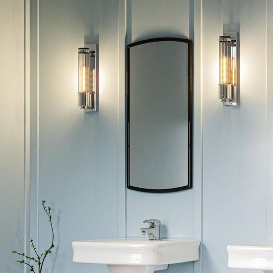 Actual product image Elstead Lighting Wellington wall light E27 polished chrome clear IP44 (820 lm, E27)