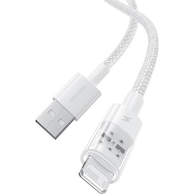 Thumbnail - Baseus Gem USB zu IP 2.4A Schnellladekabel 2 m Weiss (2 m), USB Kabel