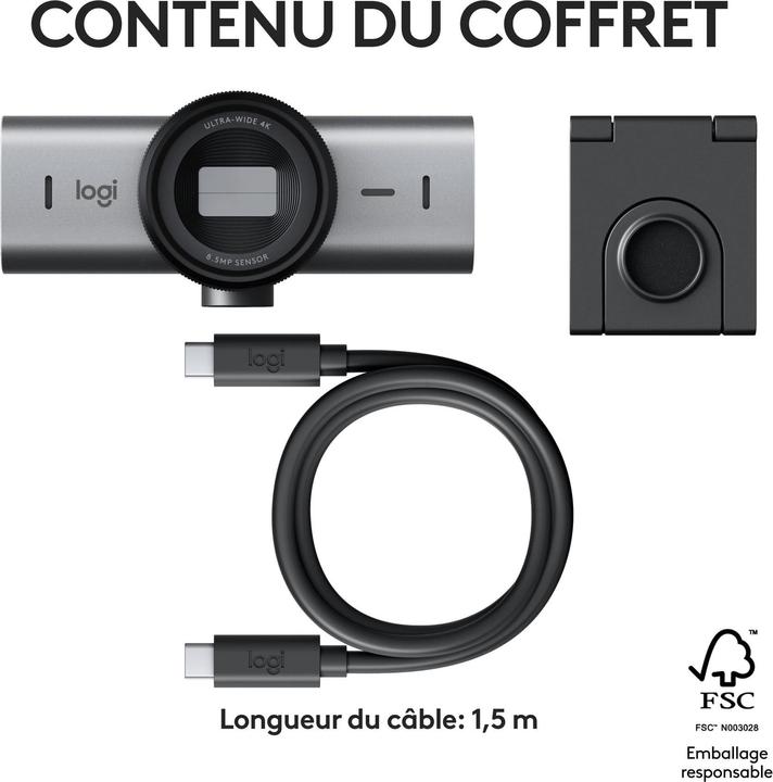 Actual product image Logitech MX Brio 705 for Business (8.50 Mpx)