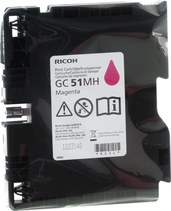 Actual product image RICOH GC 51MH - high yield - magenta - original - ink cartridge - for SG 3210DNw (4058 (M)