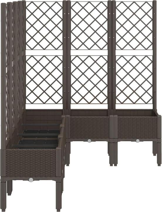 Image du produit vidaXL Bac à plantes avec treillis PP