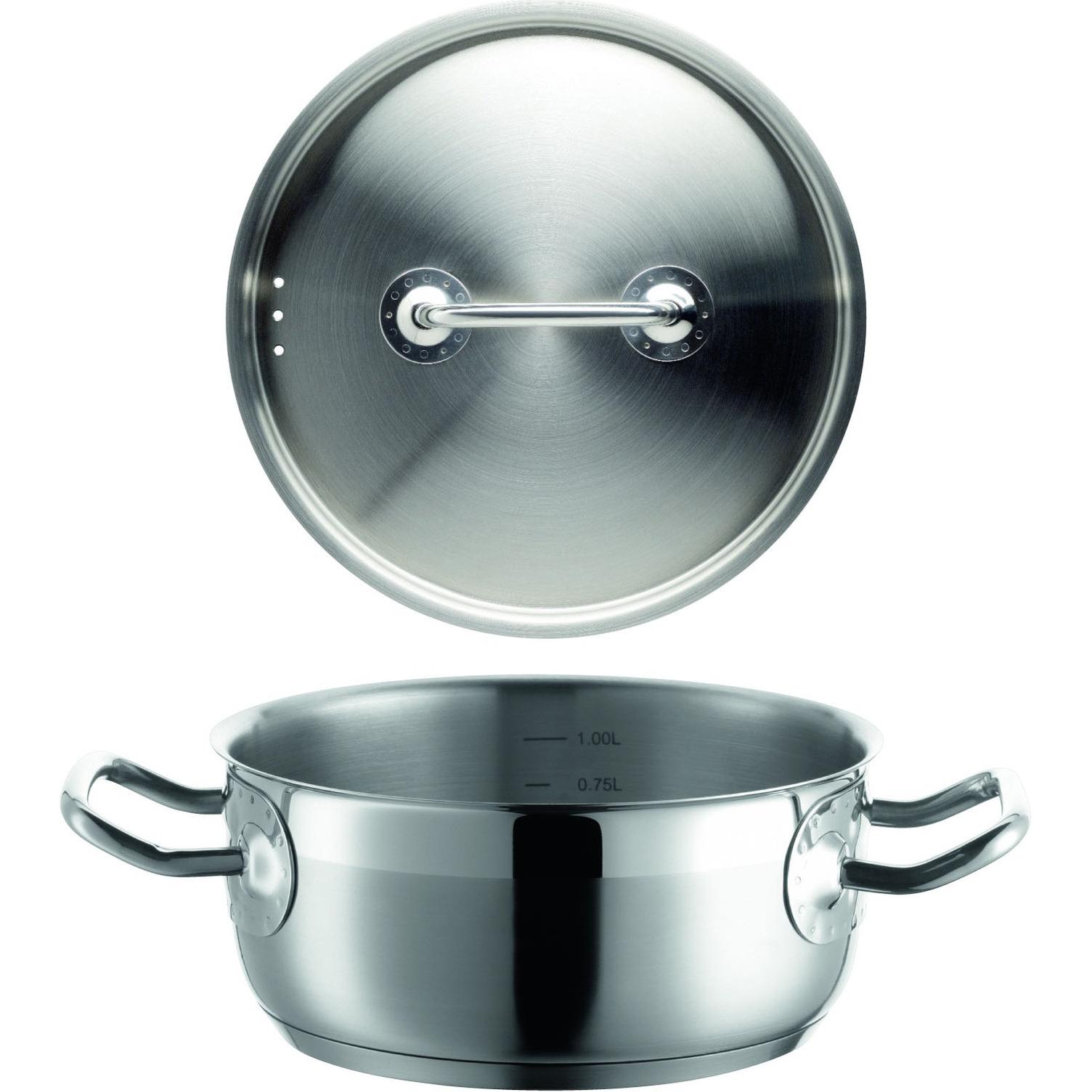 Mäser Professional, Pfanne + Kochtopf, Silber