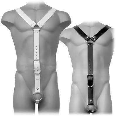 Actual product image Leather body Belt Men White
