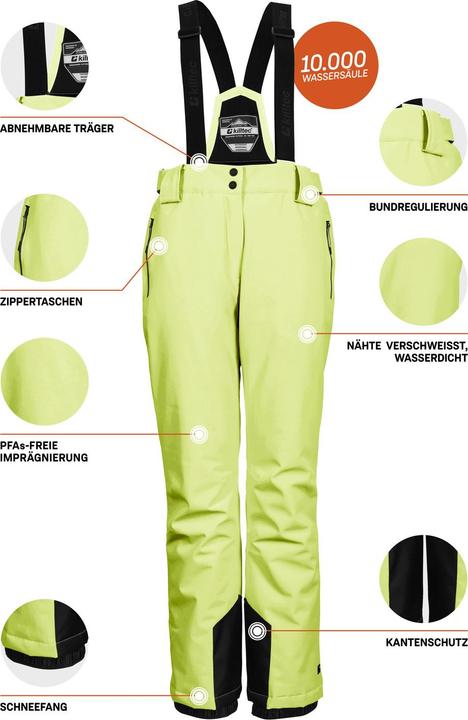 Immagine prodotto Killtec KSW 249 Damen Skihose gelb (40)