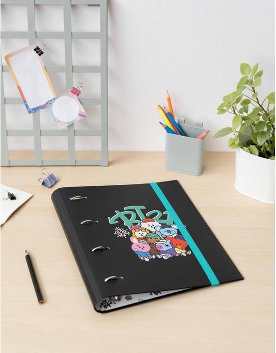 Actual product image BT21 - A4 folder from the Street Mood collection (4 rings, elasticated band) (A4, 1 Piece)