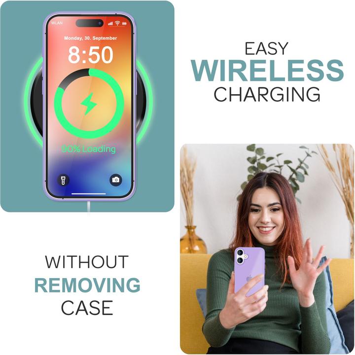 Actual product image Nalia Matte hybrid cover semi-transparent (Apple iPhone 16)
