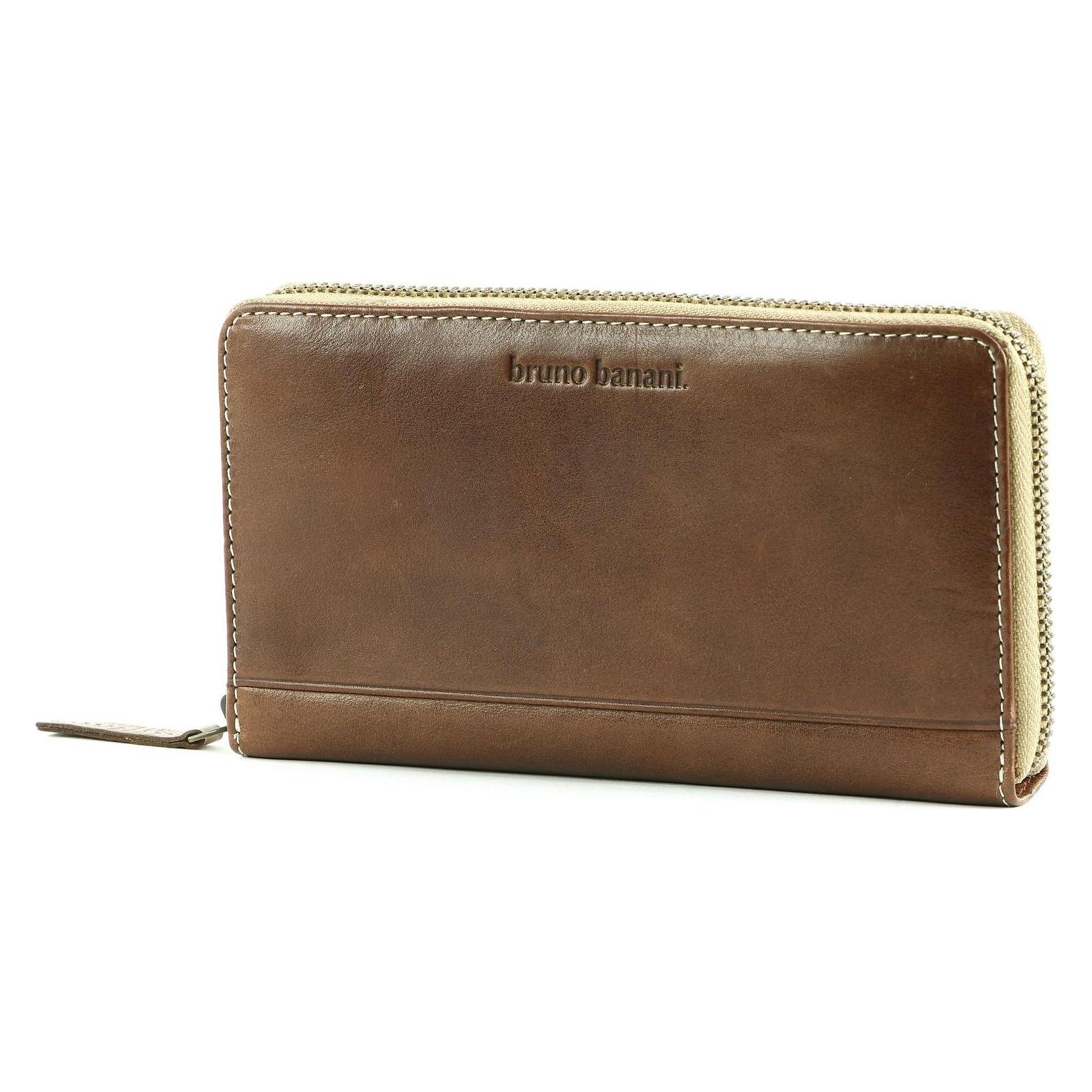 Bruno Banani, Damen, Portemonnaie, Zip Around Wallet, Braun