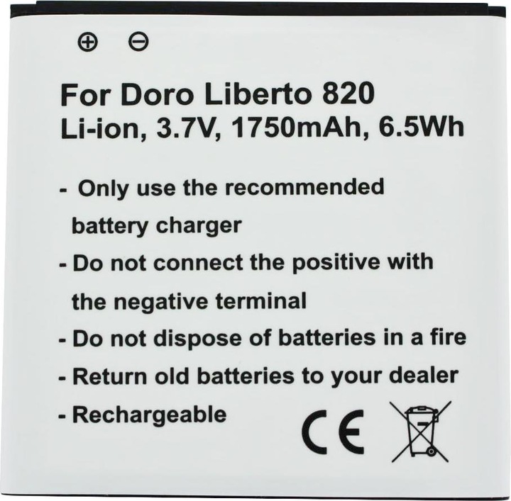 Actual product image AccuCell Doro Liberto 820 Battery DBJ-1900A