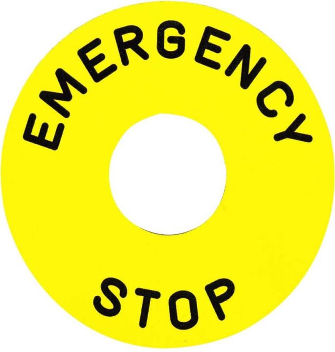 Image du produit Schneider Electric Étiquette d'identification de l'arrêt d'urgence ZB2BY9130