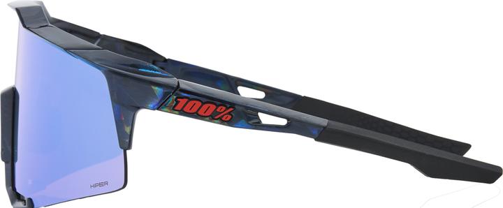 Actual product image 100% Glasses Speedccraft -Black Holographic -Hiper Blue Multilayer Mirro (Black Holographic, Ice blue)