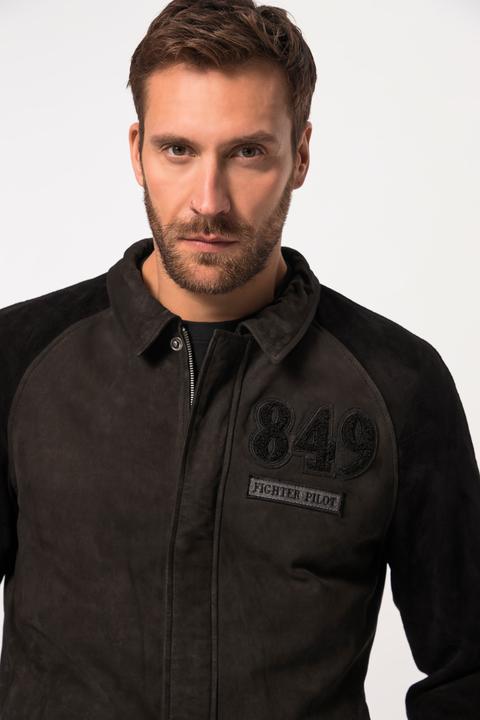 Produktbild JP1880 Lederblouson, Leder, feinstes Lammnappaleder, Hemdkragen, Knopfleiste (4XL)