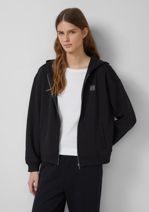 Produktbild s.Oliver Sweatshirt Jacke Weiche Sweatjacke mit Schmuckstein-Detail (38)